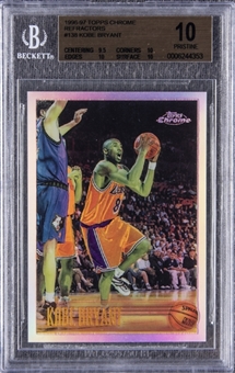 1996-97 Topps Chrome Refractors #138 Kobe Bryant Rookie Card – BGS PRISTINE 10
